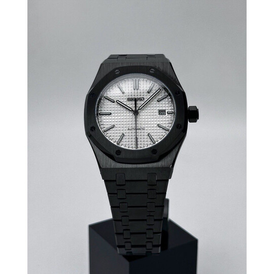 Custom Seiko Mod • Black White AP • 42mm